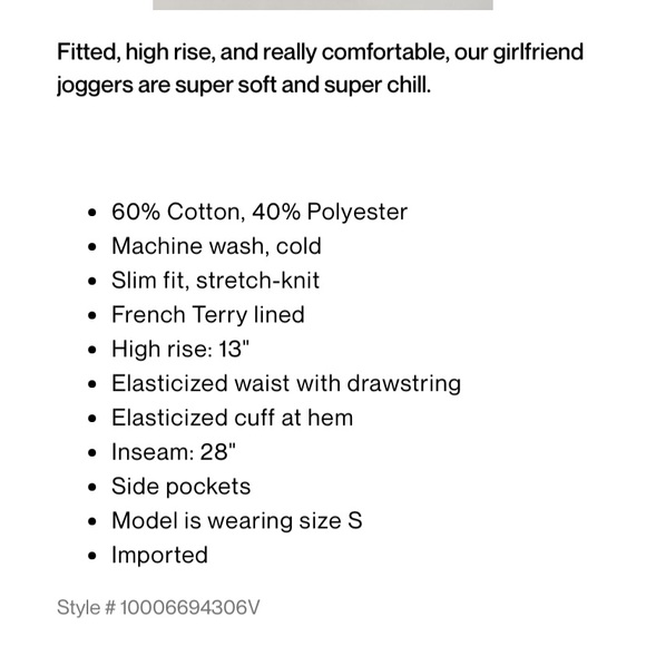 NEW Garage girlfriend joggers black size small - Picture 4 of 7